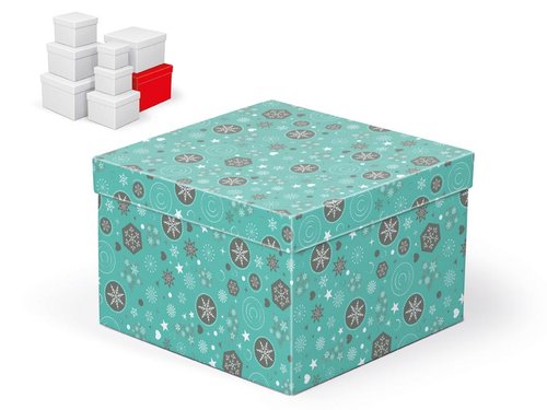 Krabice dárková vánoční C-V002-H 22x22x15cm
