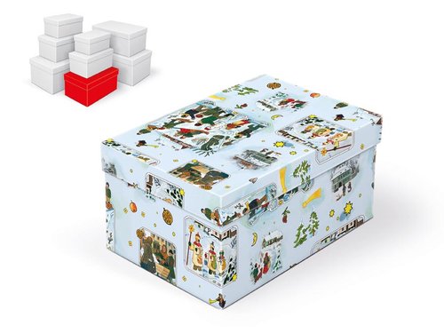 Krabice dárková vánoční B-V005-EL 24x16x12cm