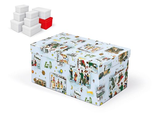 Krabice dárková vánoční B-V005-HL 30x19x15cm