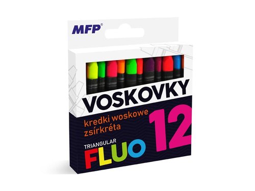 Voskovky MFP fluo 12 barev - trojhrann