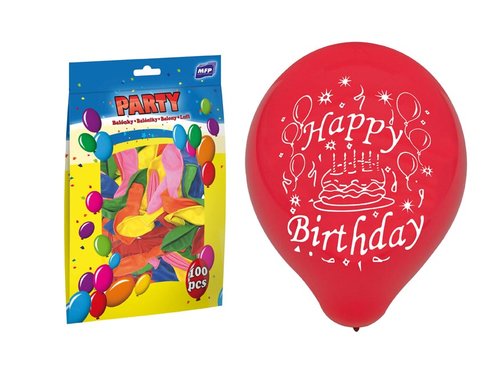 Balnek nafukovac standard 23cm Happy Birthday mix