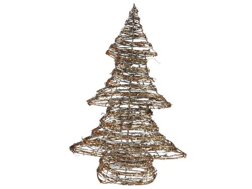 Stromeček ratan zlatý vánoční 43cm R3837