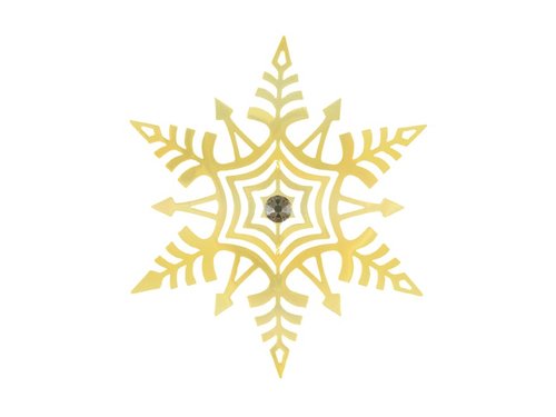 Vločka zlatá závěs vánoční plech. 8cm 1805B-129.10/001