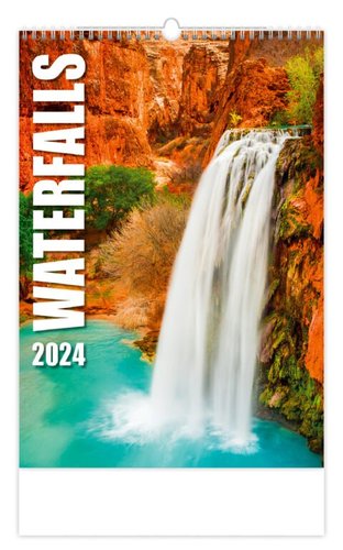 Stil Kalendář Waterfalls 2024