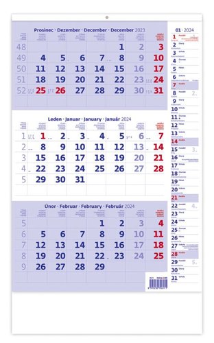 Stil Tmsn kalend modr s poznmkami 2024