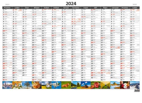 Stil Plánovací roční mapa A1 obrázková 2024
