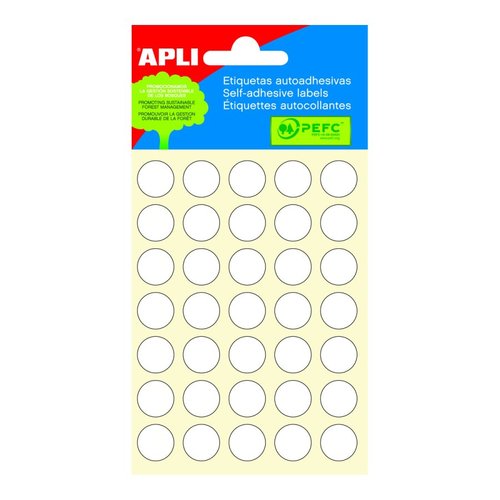 APLI samolepic etikety, O 13 mm, bl