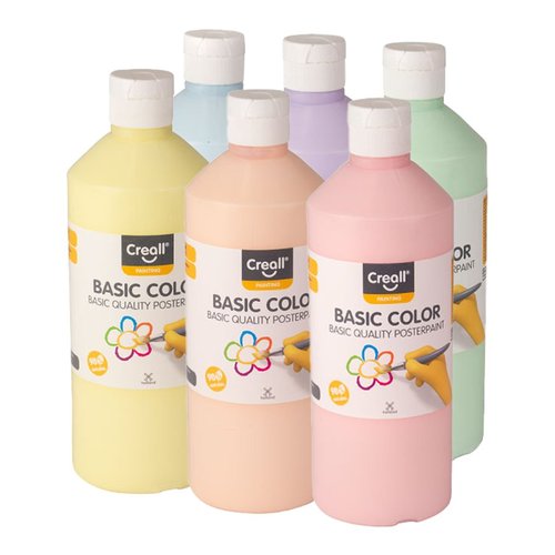 Creall temperov barvy Pastel, 6 x 500 ml, mix pastelovch barev