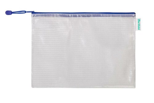 Tarifold oblka se zipem, A4, PVC sovina, modr, 8 ks
