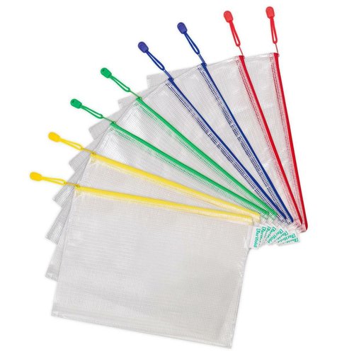 Tarifold oblka se zipem, A6, PVC sovina, mix barev, 8 ks