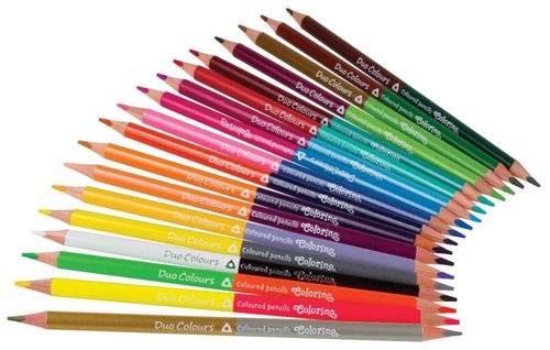 Colorino pastelky trojhrann, oboustrann, 24 barev