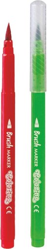 Colorino fixy Brush, dlouh ttcov hrot, 10 barev