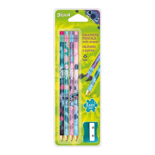 Colorino sada tuek - Stitch, HB, kulat s barenou pry, blistr, 4 ks
