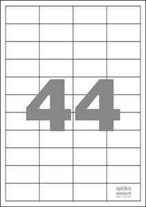Spoko samolepic etikety, 48,5 x 25,4 mm, papr/A4, bl