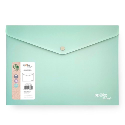 Spoko ReLeaf oblka s drukem, A5, PP, SoftTouch, zelen