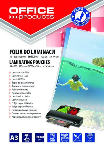 Office Products laminovac kapsy, A3, 2 x 100 m, leskl