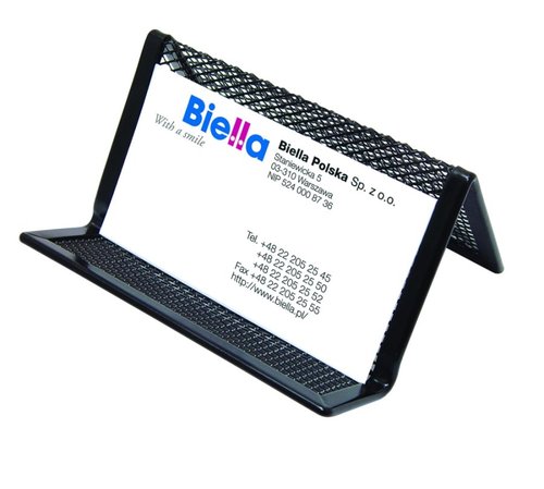 DONAU stojnek na vizitky Office Set, 95 x 75 x 45 mm, kov, ern