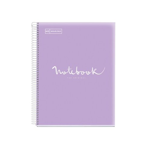 Miquelrius poznmkov blok Emotions NB-5, A4, 90 g, PP, 120 list, linka, levand