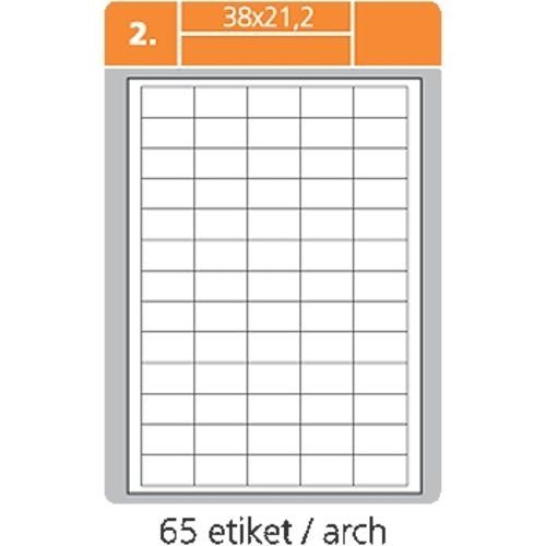 Print etikety 38,1 x 21,2 mm,bl samolepc  100 list