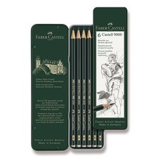 Faber-Castell Grafitov tuka Castell 9000 6 ks, plechov krabika