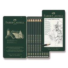 Faber-Castell Grafitová tužka Castell 9000 Art Set 12 ks, plechová krabička