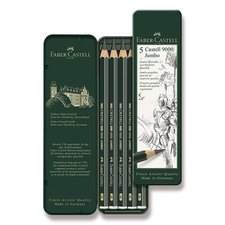 Faber-Castell Grafitov tuka Castell 9000 Jumbo 5 ks, plechov krabika
