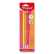 Grafitov tuka Maped Neon s pry tvrdost HB, 3 ks, blistr