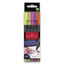 Fineliner Faber-Castell Grip 5 barev, neon