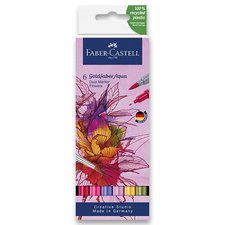 Popisova Faber-Castell Goldfaber Aqua Dual Marker Flowers sada, 6 barev