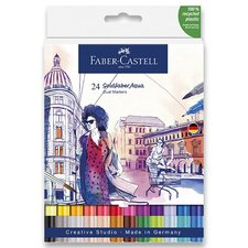 Popisova Faber-Castell Goldfaber Aqua Dual Marker sada, 24 barev