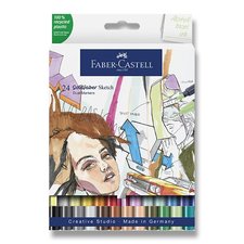 Popisova Faber-Castell Goldfaber Sketch Dual Marker sada, 24 barev
