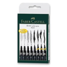 Faber-Castell Popisovač Pitt Artist Pen sada 8 ks, XS, S, F, M, B, C, SC, 1,5 mm