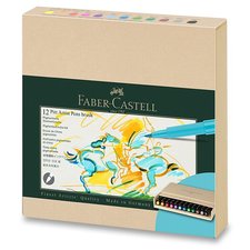 Popisova Faber-Castell Pitt Artist Pen Brush studio box, 12 ks