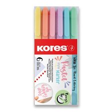 Popisova Kores Style Brush Marker Pastel, 6 barev
