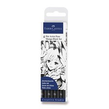 Faber-Castell Popisova Pitt Artist Pen Manga 4 kusy, ern II