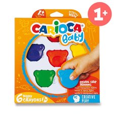 Carioca Plastov pastely Teddy Crayons 6 barev