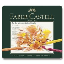 Faber-Castell Pastelky Polychromos plechov krabika, 24 barev