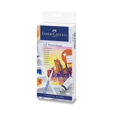 Akvarelov barvy Faber-Castell 12 barev, tuba 9 ml