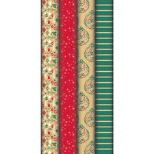 Drkov balic papr Kraft Holly 2 x 0,7 m, mix motiv