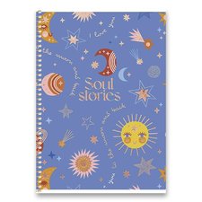 Kroukov blok Shkolyaryk Soul Stories B5, tverekovan, 80 list, mix motiv