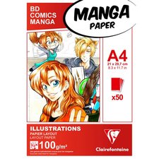 Blok Clairefontaine Manga Illustrations A4, 50 list, 100 g