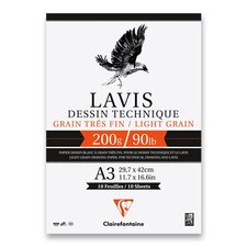 Blok Clairefontaine Lavis Technical drawing A3, 10 list, 200 g