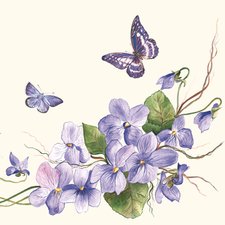 Ubrousky SDOG007401 Viola s motýli