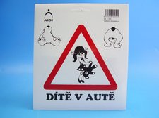 Samolepka &quot;Dt v aut&quot; - dvka