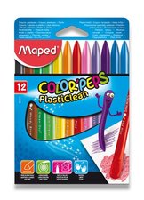 Plastové pastely Maped Color´Peps Plasticlean - 12 barev
