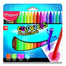 Plastové pastely Maped ColorPeps Plasticlean - 18 barev