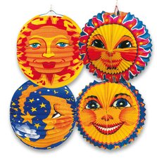 Amscan Paprov lampion Sun &amp; Moon - prmr 25 cm