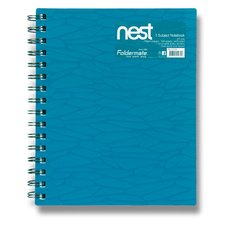 FolderMate Spirálový blok Nest - A5, 120 listů, modrý