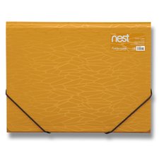 FolderMate Tříchlopňové desky s gumou Nest - A4, zlatožlutá