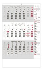 Helma Kalendář tříměsíční nástěnný šedý s poznámkami 2023
